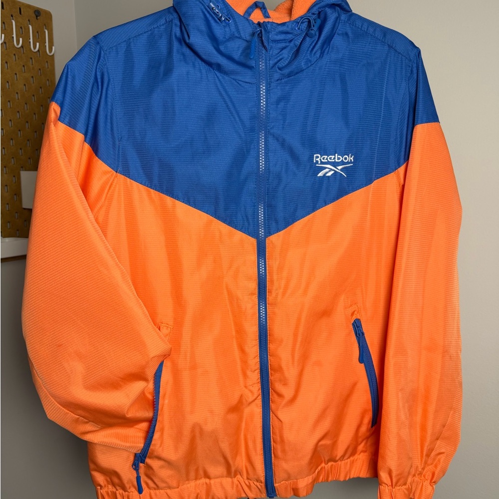 Reebok Bold Orange and Blue Jacket